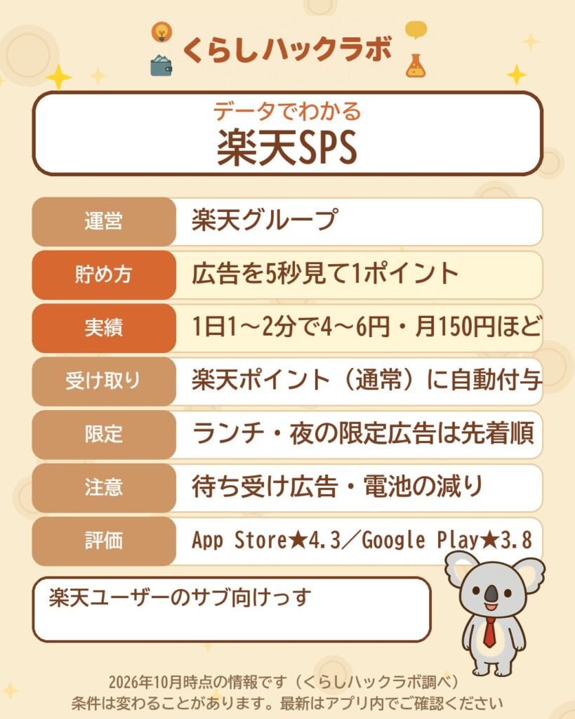 楽天SPSのデータカード（2026年10月時点）