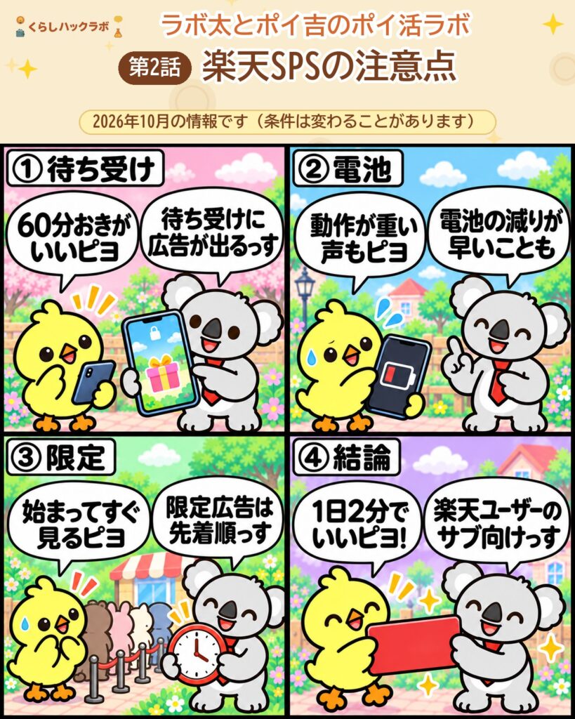楽天SPSの注意点4コママンガ（第2話）