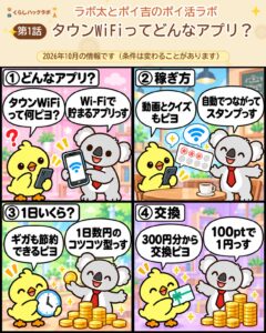 タウンWiFiってどんなアプリ？4コママンガ（基本編）