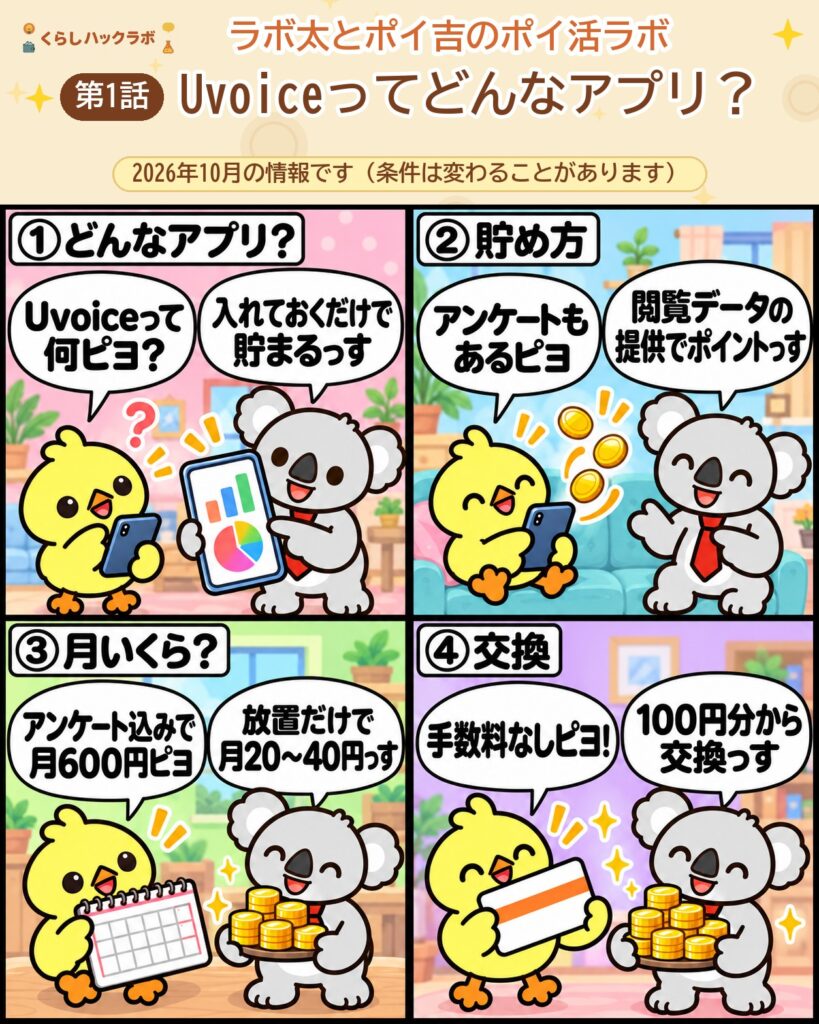 Uvoiceってどんなアプリ？4コママンガ（第1話）
